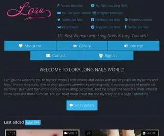 Loralongnails.com(Lora Long Nails world) Screenshot