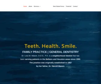 Loramasonbellairedentist.com(Lora M Mason) Screenshot