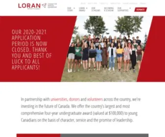Loranscholar.ca(Loran Scholars Foundation) Screenshot