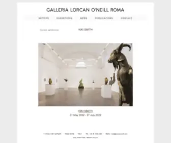 Lorcanoneill.com(GALLERIA LORCAN O'NEILL ROMA) Screenshot