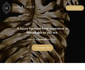 Lordandliberty.com(Lord & Liberty Hotel Nashville) Screenshot