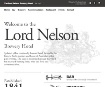 Lordnelsonbrewery.com(The Lord Nelson Brewery Hotel) Screenshot