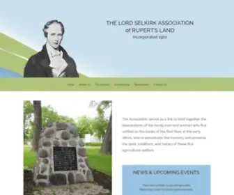 Lordselkirk.ca(The Lord Selkirk Association of Rupert's Land) Screenshot