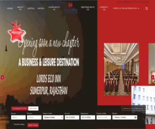 Lordshotels.com(Lords Hotels & Resorts) Screenshot