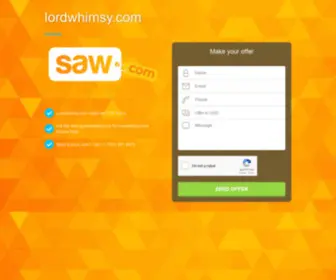 Lordwhimsy.com(Domain name is for sale) Screenshot