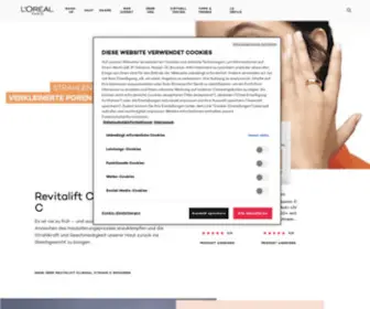 Loreal-Paris.de(Make-up, Hautpflege, Haarpflege & Männerpflege finden) Screenshot