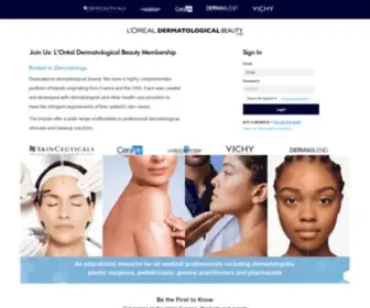 Lorealprofessionalskincare.com(L'Oreal Dermatological Beauty Login ACD) Screenshot