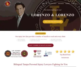 Lorenzoandlorenzo.com(TAMPA Personal Injury Lawyers) Screenshot