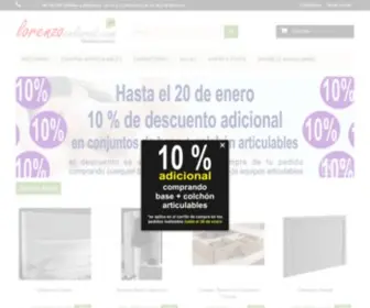 Lorenzoenlared.com(Es la tienda virtual de Muebles Lorenzo. Colchones) Screenshot