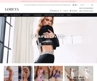 Loreta.com.au(Clothing, Swimwear & Evening Wear) Screenshot