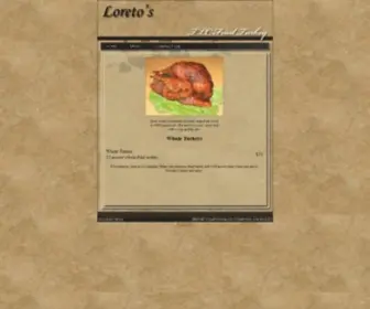 Loretos.net(Loreto's Cajun Style Deep Fried Turkeys in Los Angeles California) Screenshot