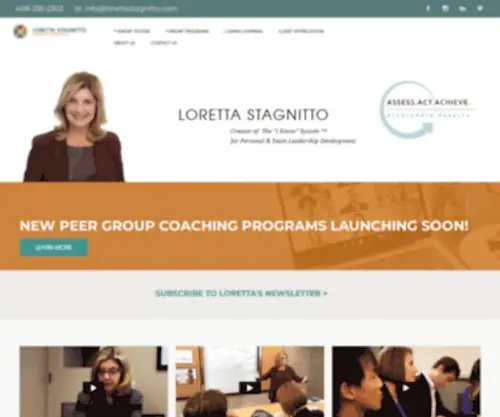 Lorettastagnitto.com(Creator of the "I Know" System) Screenshot