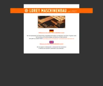 Lorey-Maschinenbau.de(Lorey Maschinenbau) Screenshot