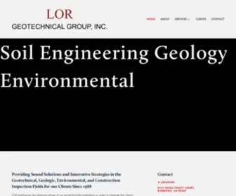 Lorgeo.com(LOR Geotechnical Group Inc) Screenshot