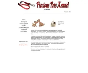 Loriarnold.com(Precious Pets Kennel) Screenshot