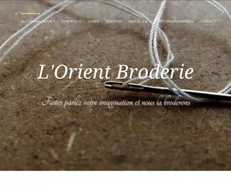 Lorientbroderie.com(L'art de broder) Screenshot