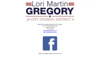 Lorimartingregory.org(Lori Martin Gregory for City Council) Screenshot