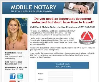 Lorisfnotary.com(Mobile Notary Public San Francisco 24 Hours) Screenshot