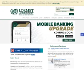 Lormet.com(LorMet Community Federal Credit Union) Screenshot