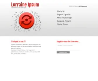 Lorraine-Ipsum.fr(Lorraine Ipsum) Screenshot