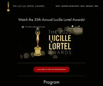 Lortelaward.com(The Lucille Lortel Awards) Screenshot