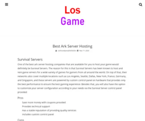 Los-Game.com(Games Gaming) Screenshot