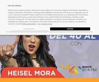 Los40.com.co(LOS40 Colombia) Screenshot