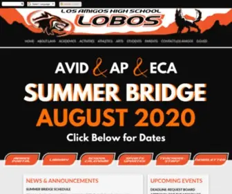 Losamigoshs.com(Los Amigos High School) Screenshot