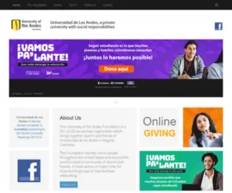 Losandesfoundation.org(University of the Andes Foundation website) Screenshot