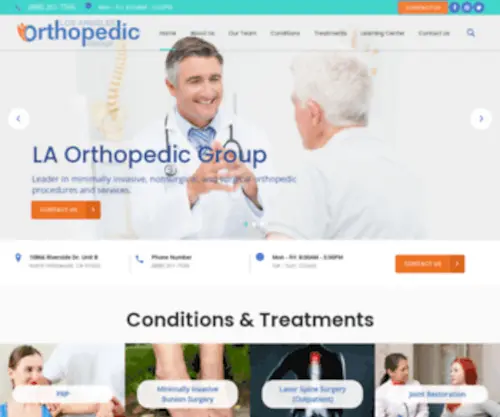 LosangelesorthopedicGroup.com(Los Angeles Orthopedic Group) Screenshot