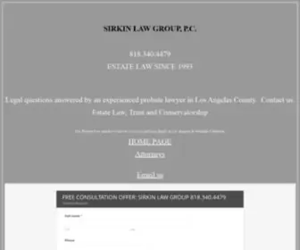 Losangelesprobatelawyer.com(Los Angeles Probate Lawyer Sirkin Law Estate Attorneys & Lawyers) Screenshot