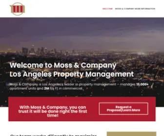 Losangelespropertymanagementservices.com(Moss & Company Los Angeles Property Management Moss & Company) Screenshot