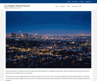 Losangeleswritingclasses.com(Workshops and craft classes for writers) Screenshot