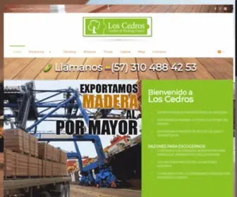 Loscedros.com.co(Exportadores de Madera Lumber and Decking) Screenshot