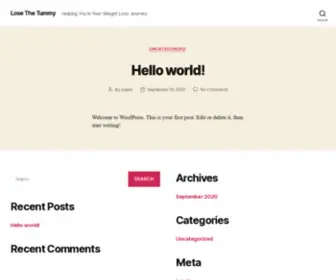 Losethetummy.com(Helping You In Your Weight Loss Journey) Screenshot