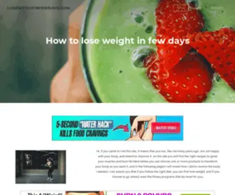 Loseweightinfewdays.com(Lose Weight) Screenshot