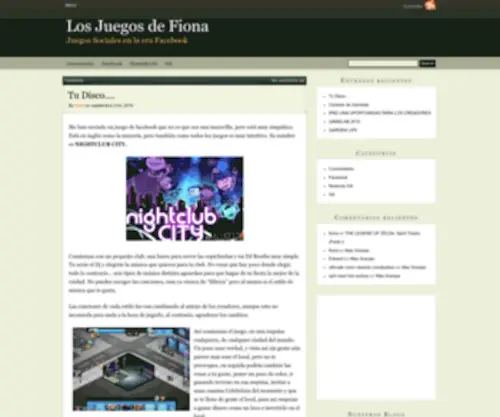 Losjuegosdefiona.com(Los Juegos de Fiona) Screenshot