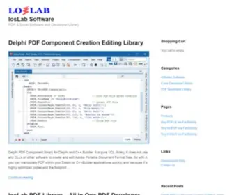 Loslab.com(PDF & Excel Component Library with Pascal Source Codes) Screenshot