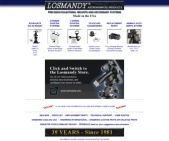 Losmandy.com(Losmandy Astronomical Products) Screenshot