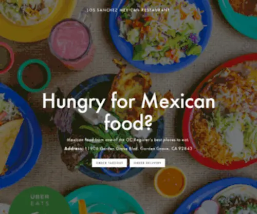 Lossanchez.com(Mexican Food in Garden Grove) Screenshot