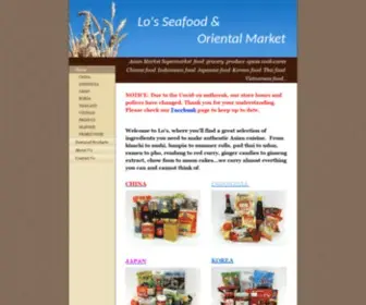 Losseafood.com(Lo's Seafood and Oriental Market) Screenshot