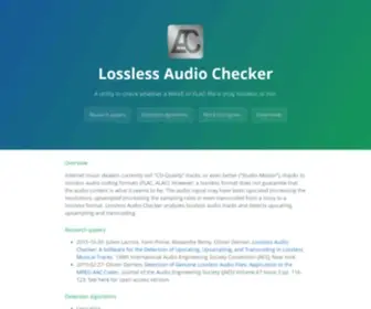 Losslessaudiochecker.com(A utility to check whether a WAVE or FLAC file) Screenshot