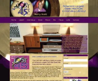 Lost45.com(America's Largest Classic Hits Music & Interview Library) Screenshot