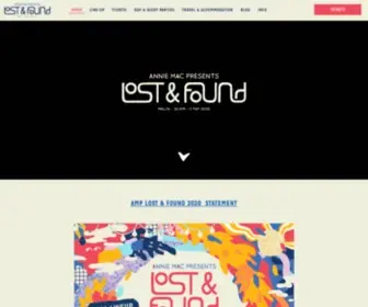 Lostandfoundfestival.com(LOST AND FOUND) Screenshot