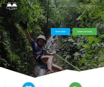 Lostcanyonadventurescostarica.com(Front Page) Screenshot