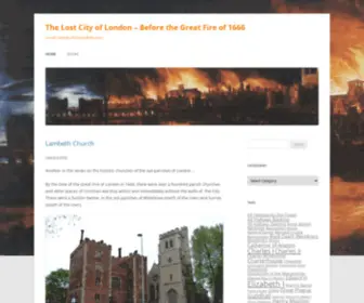 Lostcityoflondon.co.uk(Before the Great Fire of 1666) Screenshot