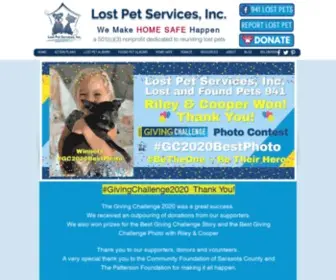 Lostfoundpets941.com(Lost Pet Services) Screenshot