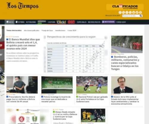 Lostiempos.com(Noticias de Bolivia y del mundo) Screenshot