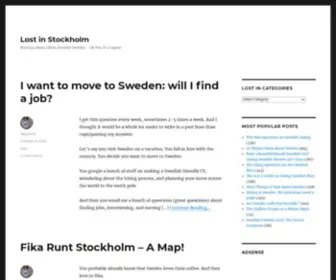 Lostinstockholm.com(Living in Sweden) Screenshot