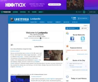 Lostpedia.com(The Lost Encyclopedia) Screenshot